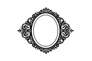 Vintage Oval Frame Vector Bundle, an Illustration by musafir_fashion (Thumbnail 11 of 31)