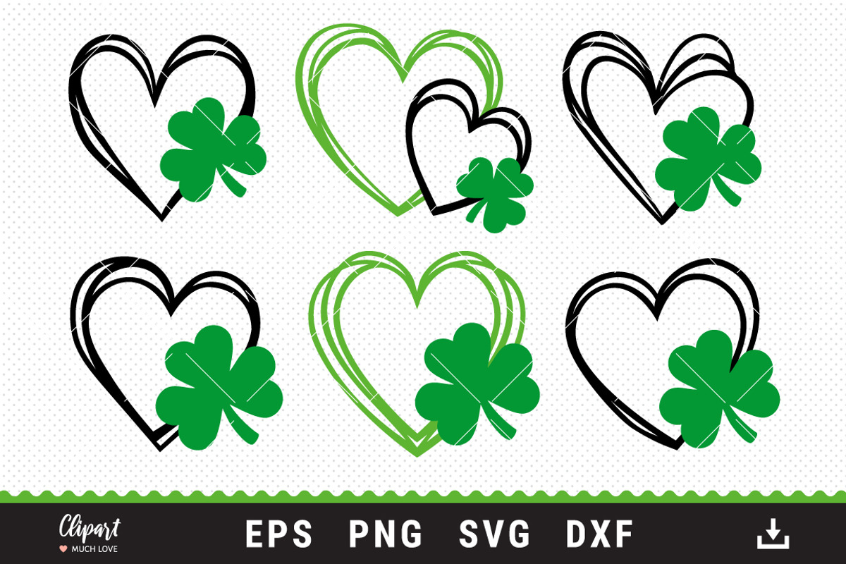 Shamrock SVG Heart Cut Files, an Object Graphic by ClipartMuchLove (Photo 1 of 5)