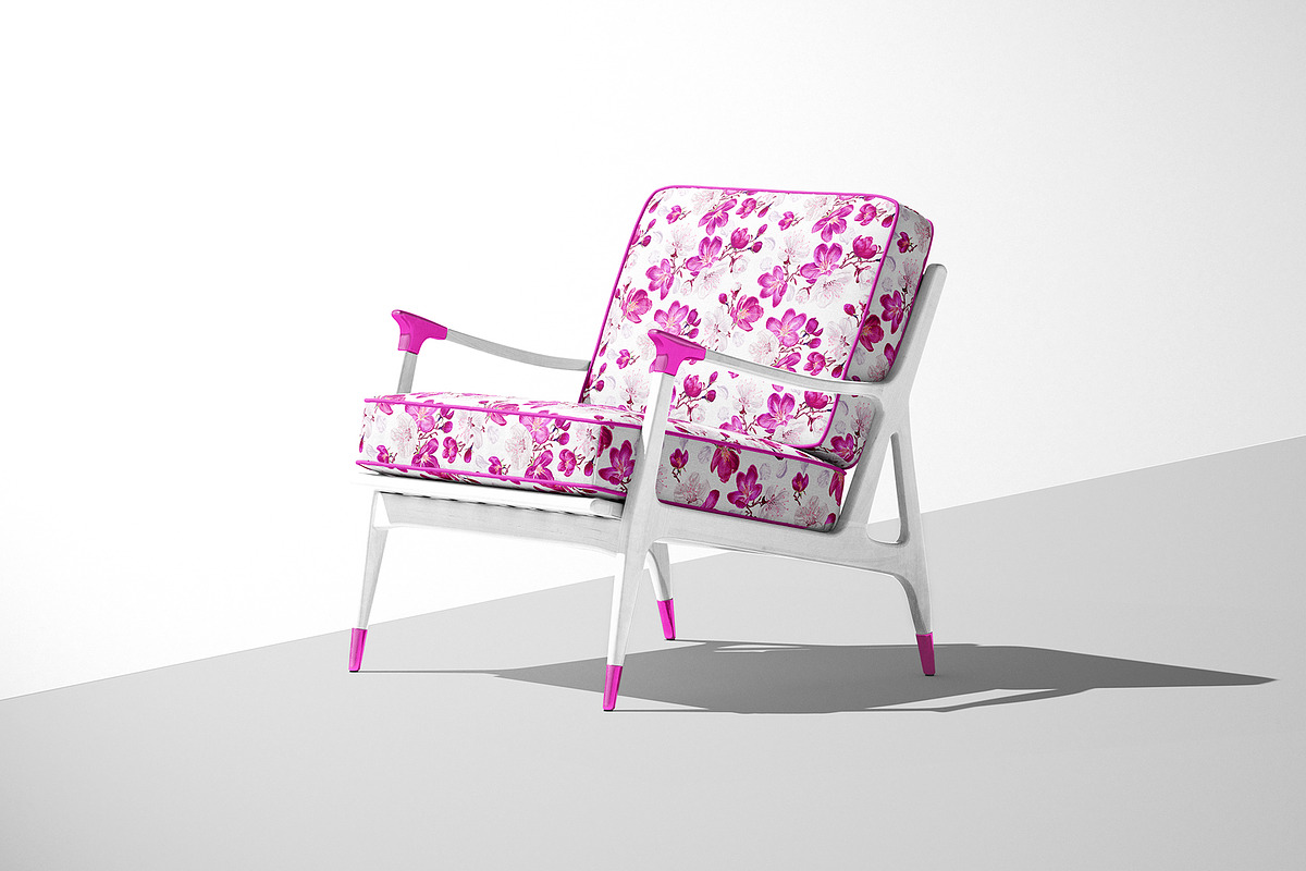 White & Pink Apple Blossom Pattern, a Pattern Graphic by MarynaPetrovska (Photo 5 of 12)
