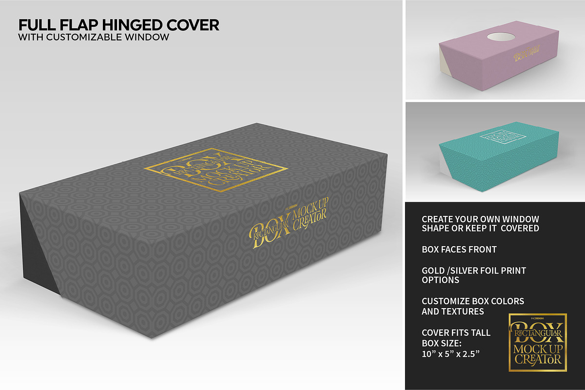 Rectangular Box Mock Up Creator, a Packaging Mockup by INCDesign (Photo 25 of 44)