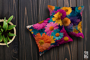 Vibrant Hippie Flowers Pattern, a Pattern Graphic by Creative Store (Thumbnail 3 of 5)