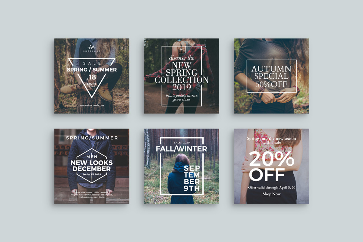 42 Fashion Instagram Banners, a Social Media Template by Studio Siv (Photo 2 of 6)