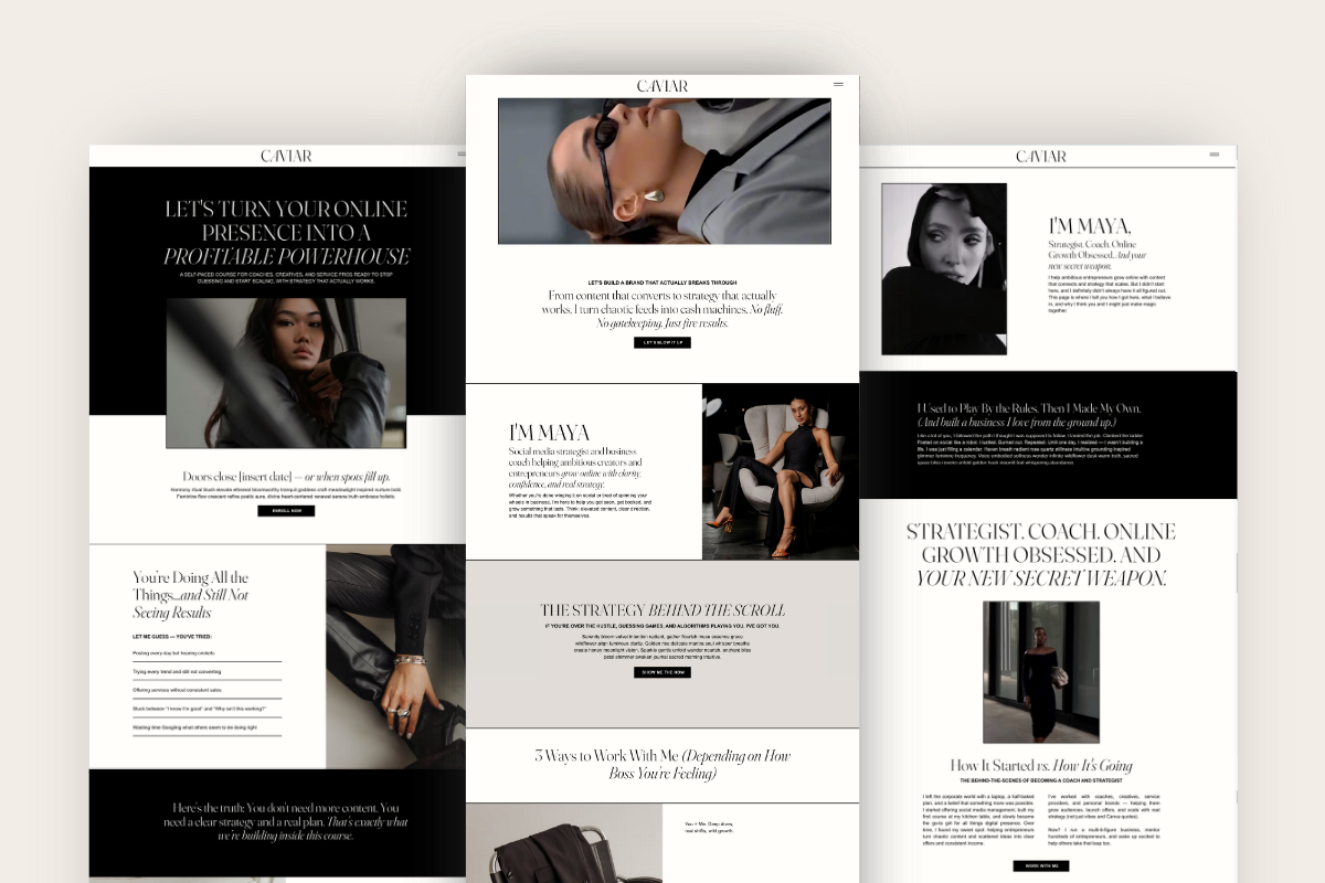 CAVIAR | Wix Website Template preview 3