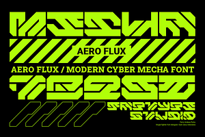 Aero Flux Modern Cyber Mecha Font