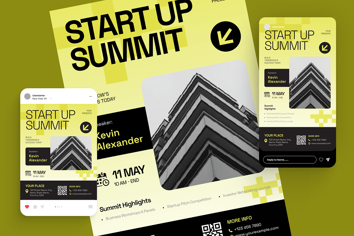 Startup Summit Flyer Set, a Flyer Template by Annora Studio (Photo 2 of 6)