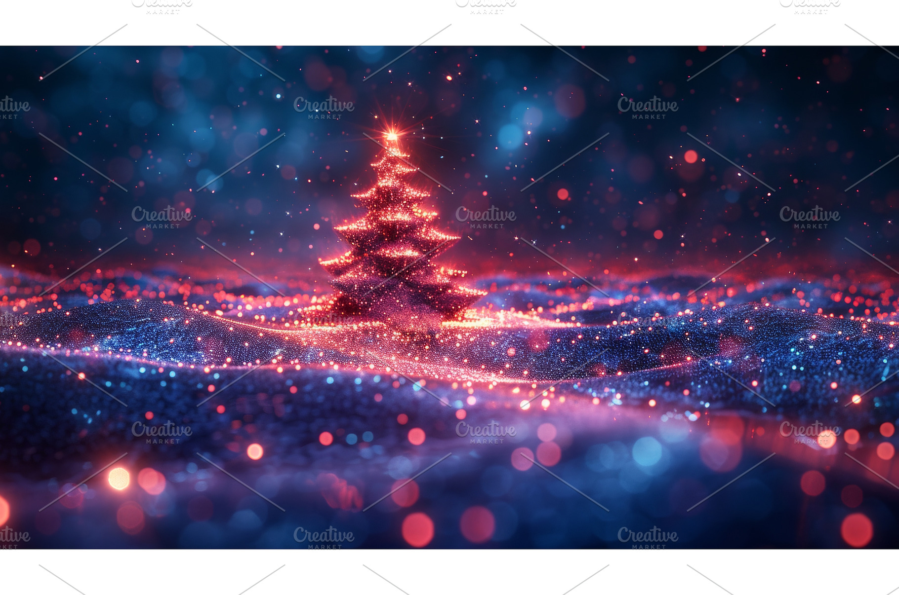 The Christmas tree is presented in a, an Abstract Photo by ZinetroN
