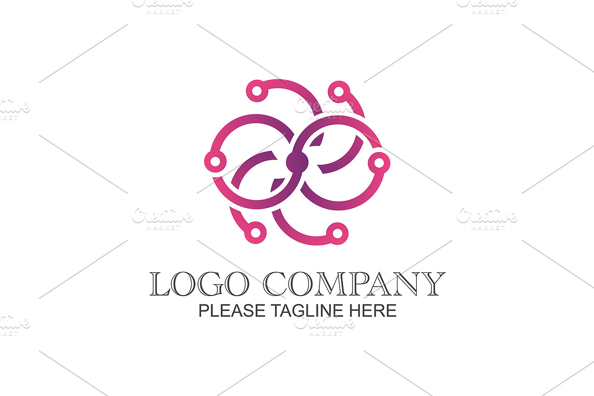 20 Logo Connecting Templates Bundle, a Branding & Logo Template by Friendesigns (Photo 3 of 21)