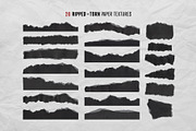 Black Torn Paper Texture Pack, a Texture Graphic by DesignerCandies (Thumbnail 2 of 5)