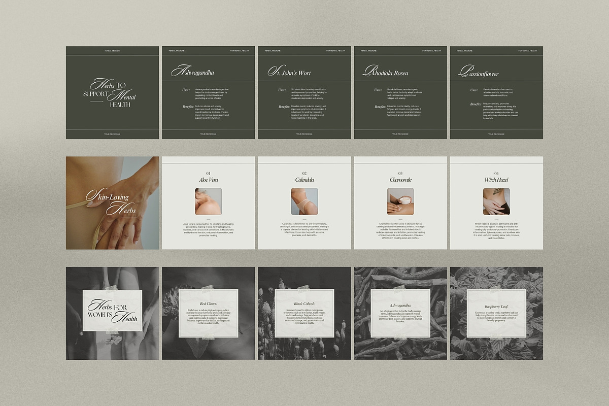 Herbal Medicine Instagram Templates, a Social Media Template by Terraa Studio Design (Photo 10 of 10)