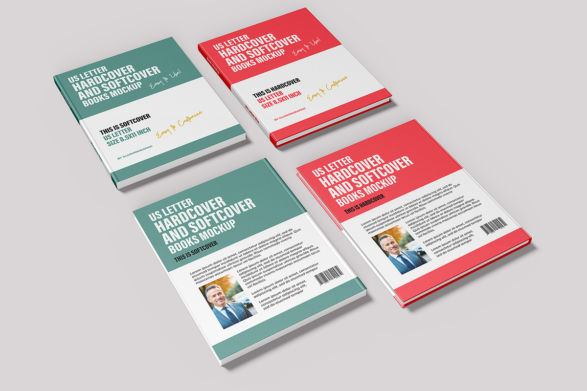 Hardcover and Softcover Books Mockup, a Books & Magazine Mockup by Illusiongraphic (Photo 9 of 22)