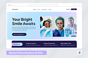 Dentaland Dental Clinic Hero Header, an UI Kit Template by SquidPixey (Thumbnail 1 of 3)