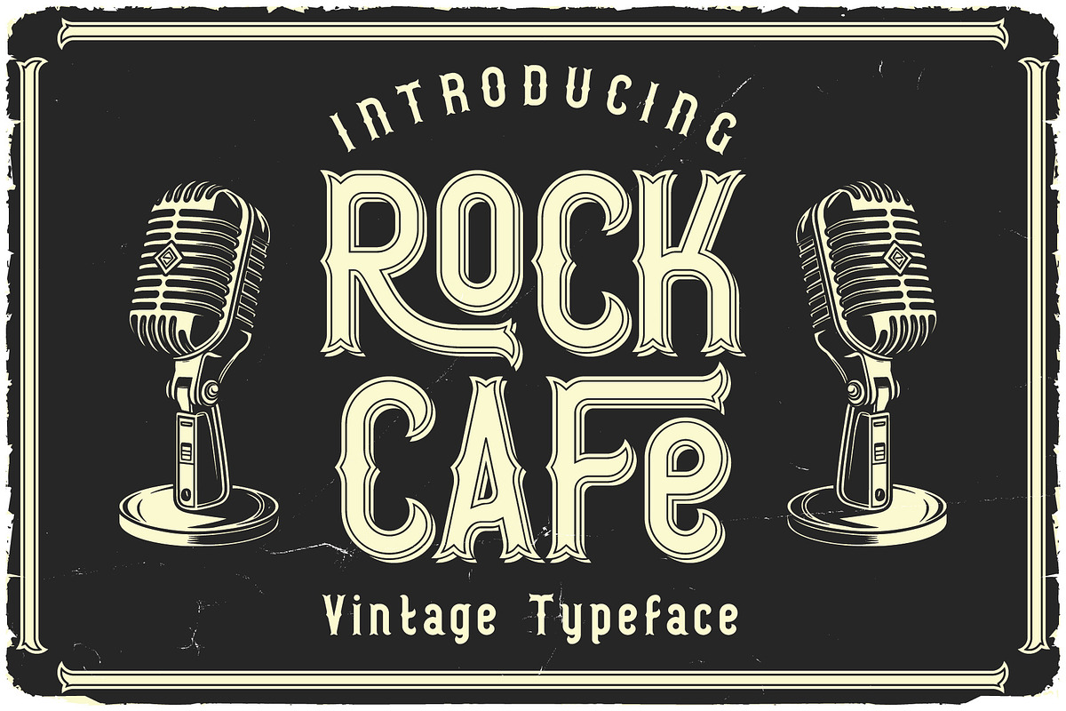 Rock Cafe Vintage Label Font, a Serif Font by JumboDesign (Photo 1 of 6)
