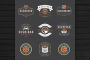 18 Sushi Bar Logos and Badges, a Branding & Logo Template by Vasya Kobelev (Thumbnail 6 of 13)