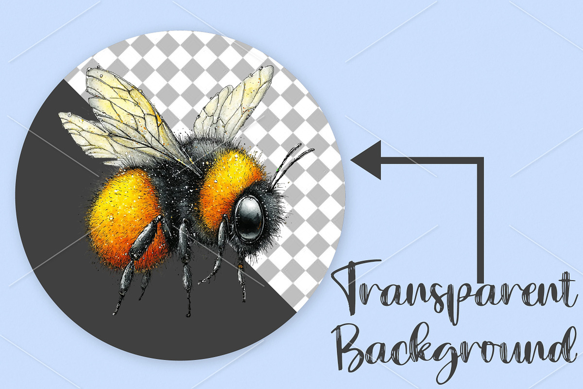 Whimsical Bee Spring Clipart Bundle, an Illustration by Canvas Craft (Photo 2 of 7)
