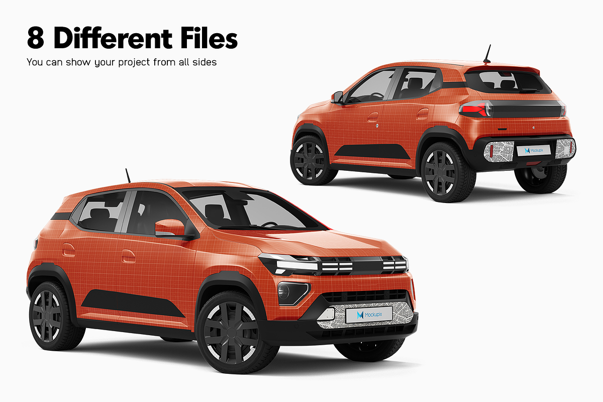 Electric Car Mockup 4, an Advertising Mockup by Mockupix (Photo 7 of 12)