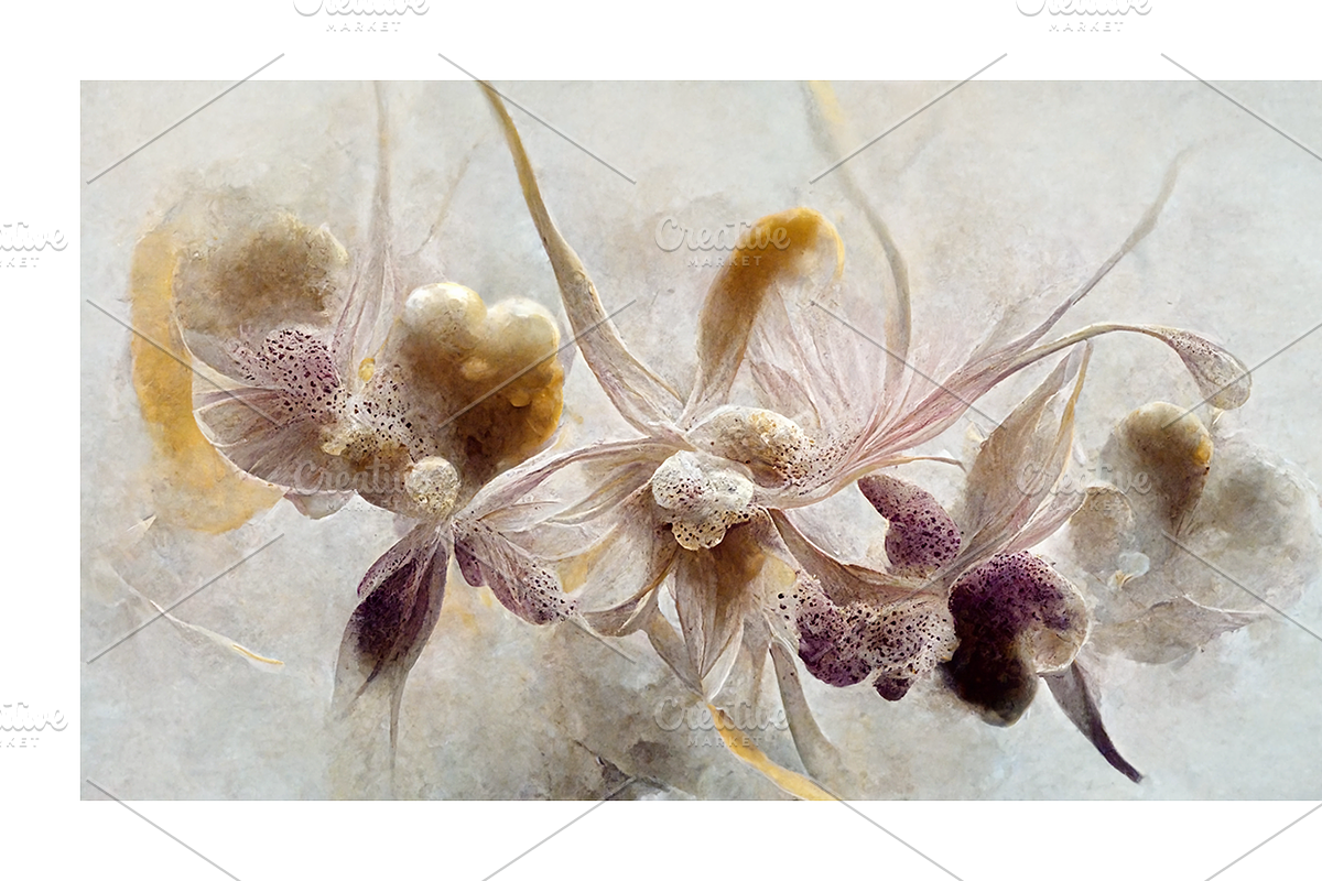 Orid Co. Orchid Flower art, a Texture Illustration by milatovar (Photo 10 of 16)