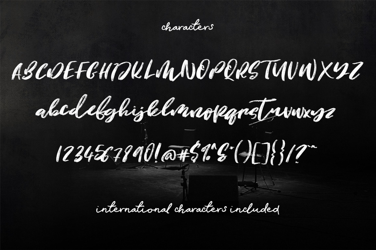 Justify Brush Script Font preview 2