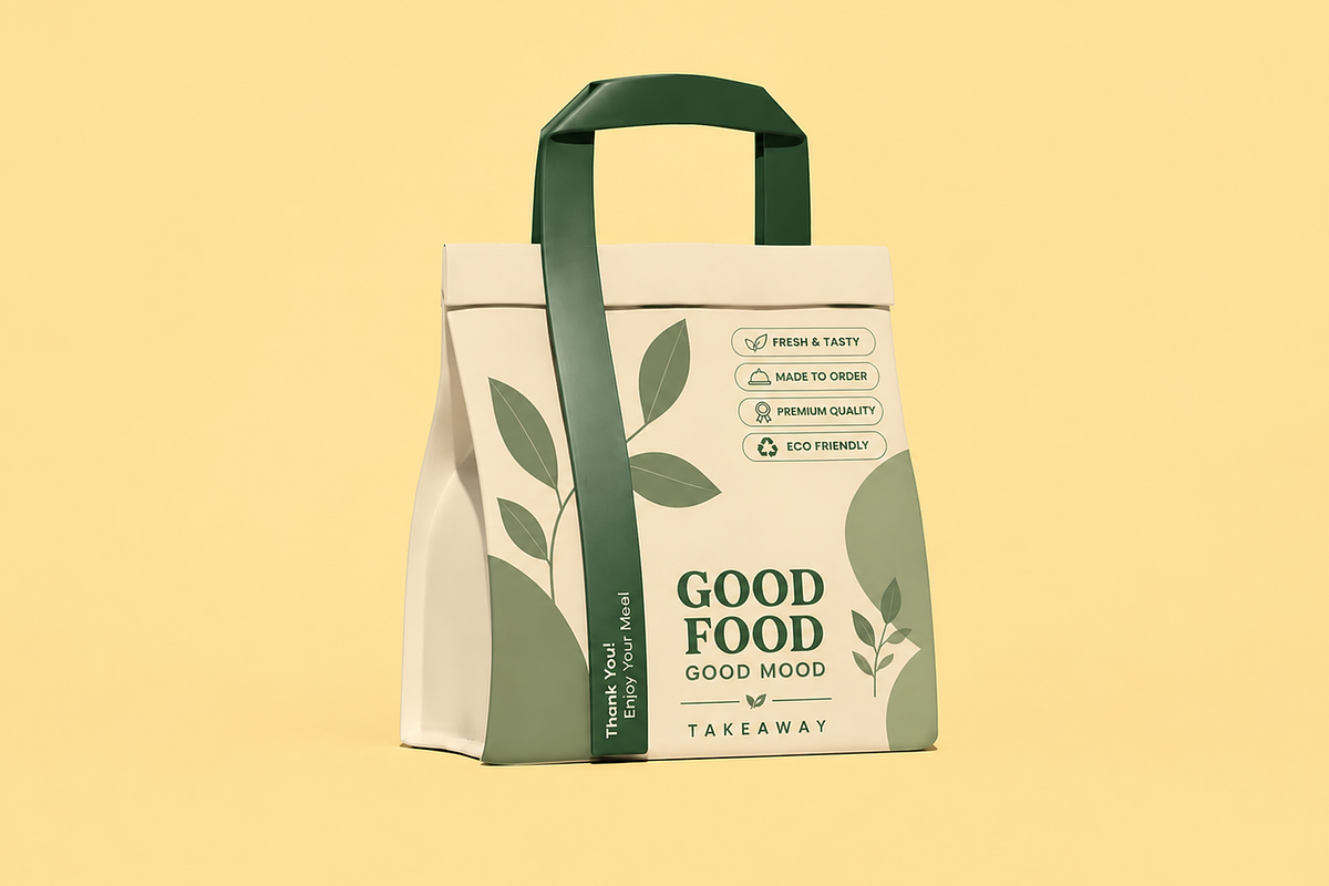 Food Takeaway Packaging Mockup, an Advertising Mockup by Custom.scene (Photo 5 of 5)