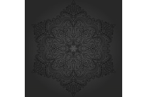 Damask Vector Oriental Pattern, a Decorative Illustration by FineArtStudio