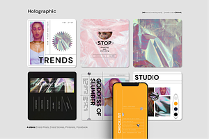 Holographic Social Media Templates