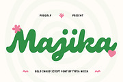 Majika - Bold Retro Brush Lettering, a Handwritten Font by Typia Nesia (Thumbnail 1 of 11)