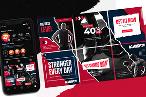 Sports and Gym Instagram Post Puzzle, a Social Media Template by Artnivora.Std