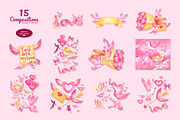Wings of Romance Watercolor, a Seasonal Illustration by CreativeValuation (Thumbnail 3 of 11)