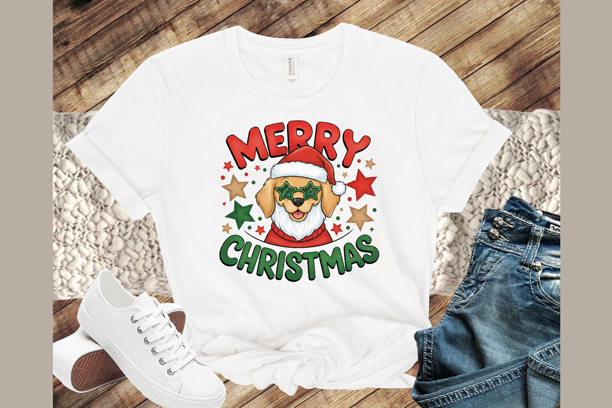 Merry Christmas Santa Dog PNG, an Illustration by Sublimation Artist (Photo 4 of 9)