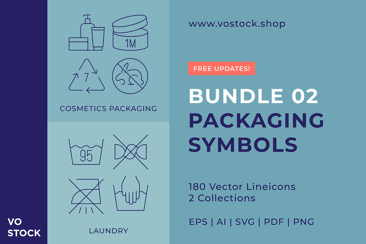 Packaging Symbols Bundle, an Outline Icon by vo.stock (Photo 1 of 7)