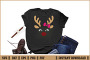 Cute Reindeer Christmas Deer SVG, a Seasonal Illustration by Handy Arts Studio (Thumbnail 2 of 3)