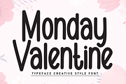 Monday Valentine | Script Font, a Script Font by Scratchones (Thumbnail 1 of 8)