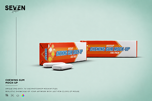 Chewing Gum Package Mock-Up, an Advertising Mockup by Se٧enStudio