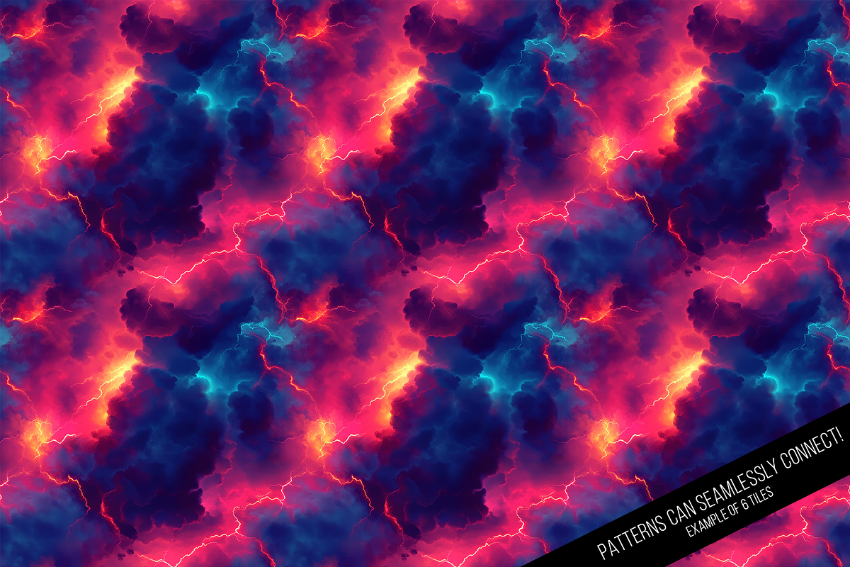Lightning Seamless Digital Paper, a Pattern Graphic by Chromolume Studio (Photo 14 of 15)