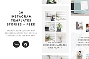Magnolia Instagram Templates, a Social Media Template by Coded Creative (Thumbnail 1 of 5)