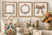 Floral Modern Folk clipArt Whimsy, a Decorative Illustration by HeavensStar (Thumbnail 5 of 6)