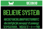Believe System font, a Font by weknow (Thumbnail 1 of 8)