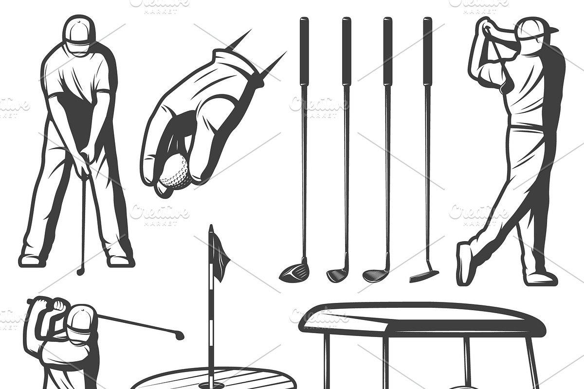 Vintage Golf Elements Collection, an Icon by Alexander Belenkiy