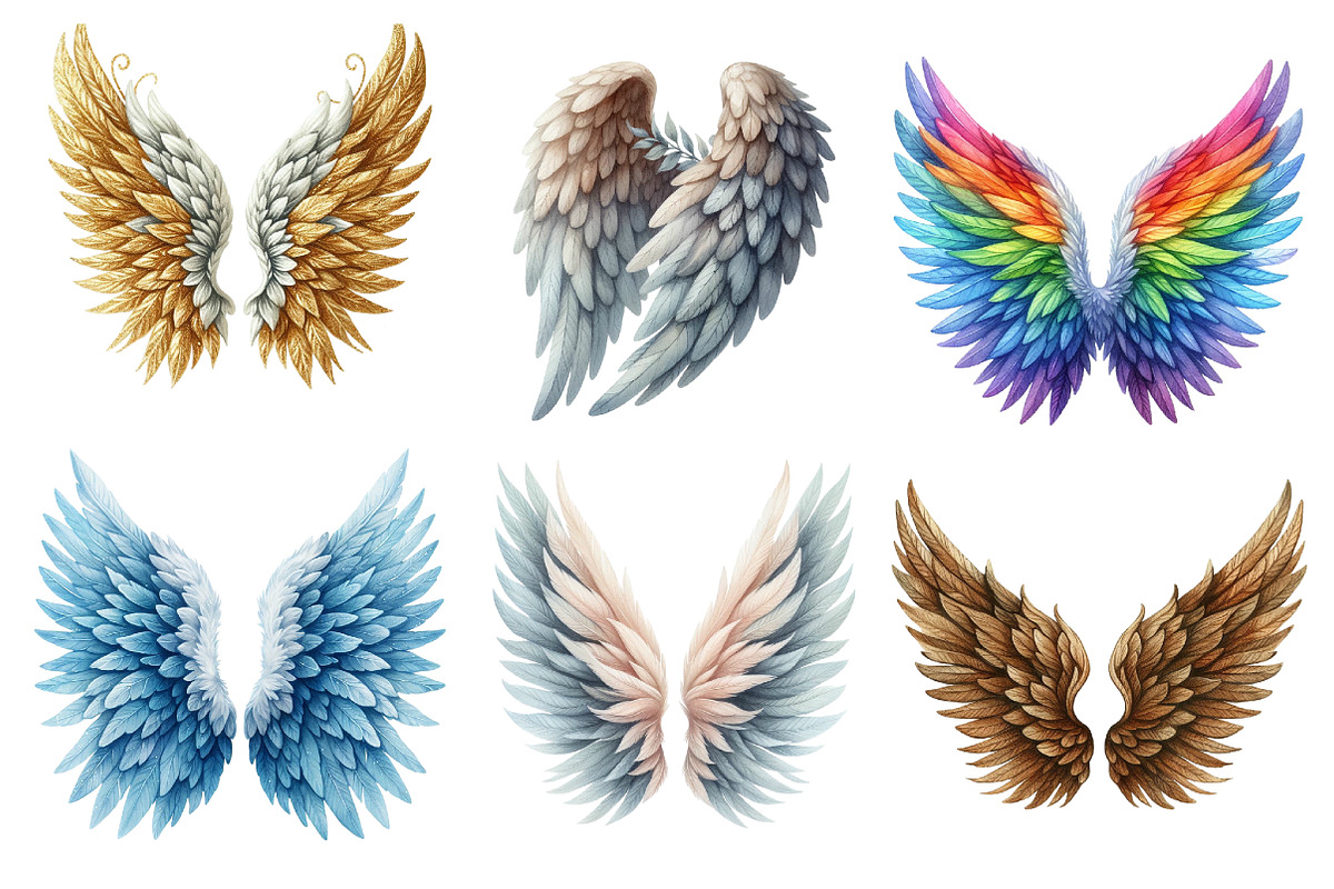 Heaven Angel Wings Sublimation PNG, an Illustration by SinaCreation (Photo 3 of 5)