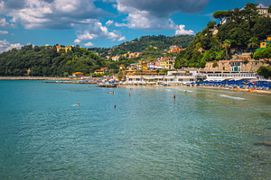 Ligurian coastline with beaches, a Nature Photo by Alpine Dreams