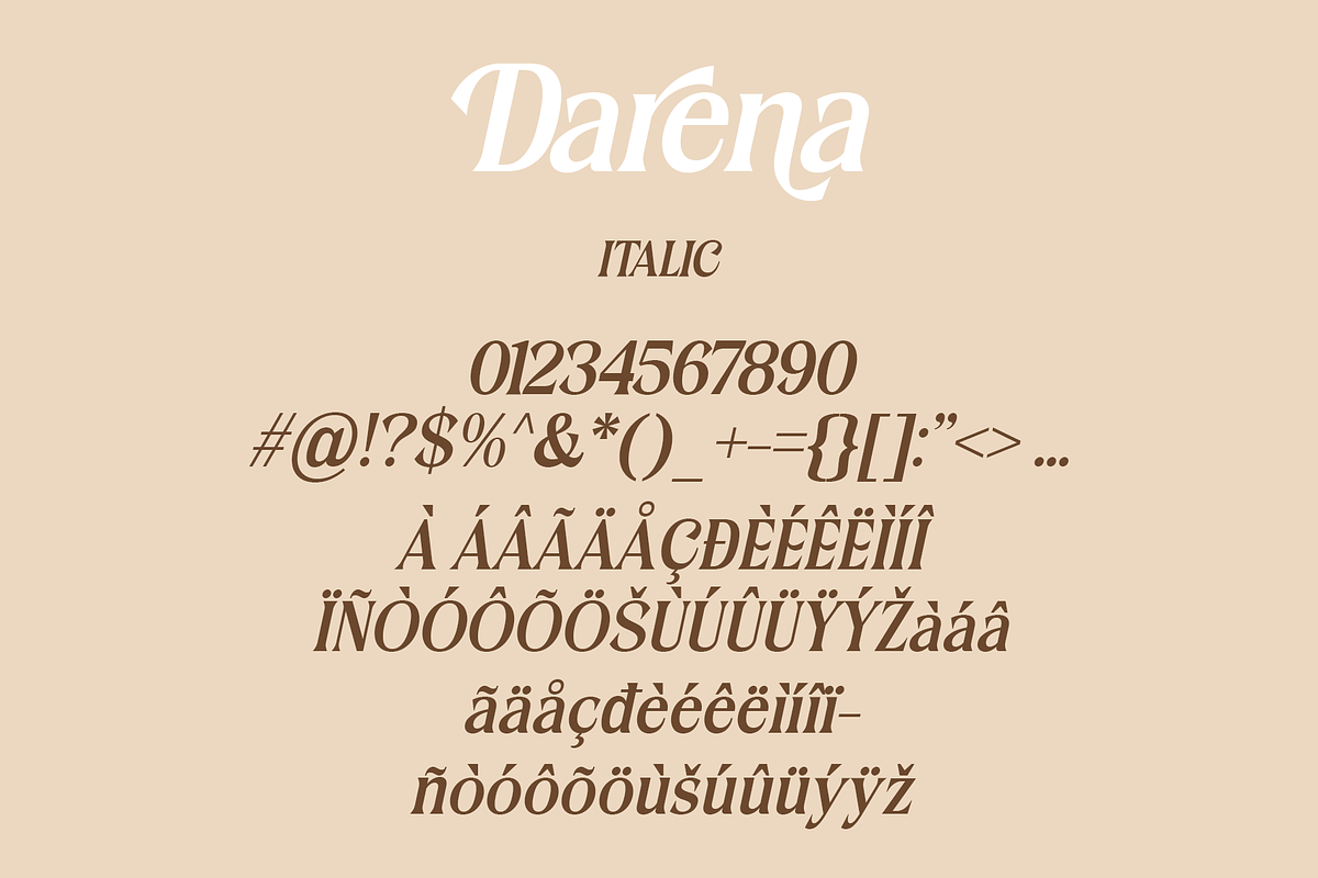 Darena - Serif Display Font, a Serif Font by overlaytemplates (Photo 6 of 8)