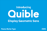 Quible DIsplay Geometric Sans, a Sans Serif Font by PeanutButter Type (Thumbnail 1 of 6)