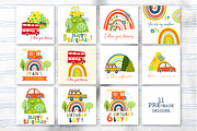 Kids set cute cars., a Pattern Graphic by KundolaArt (Thumbnail 6 of 11)