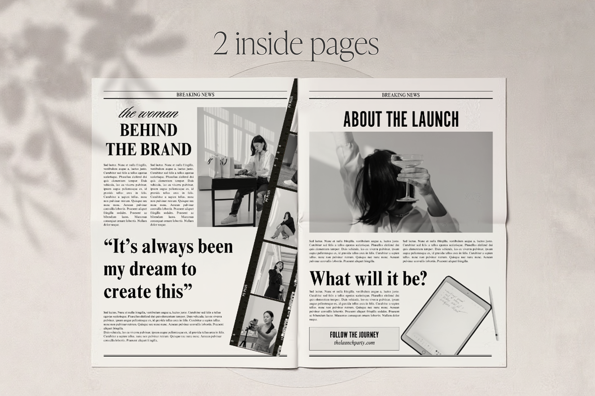 Editable Newspaper Template Canva preview 3