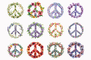 Watercolor Floral Peace Signs Clipar, a Seasonal Illustration by Design Market (Thumbnail 2 of 4)
