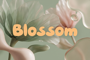 Blossom - Playful Display Font, a Sans Serif Font by Luna Shop