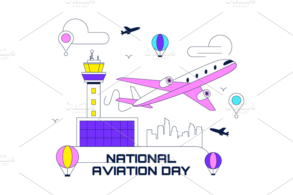 10 National Aviation Day, a Transportation Illustration by denayunebgt (Photo 4 of 4)