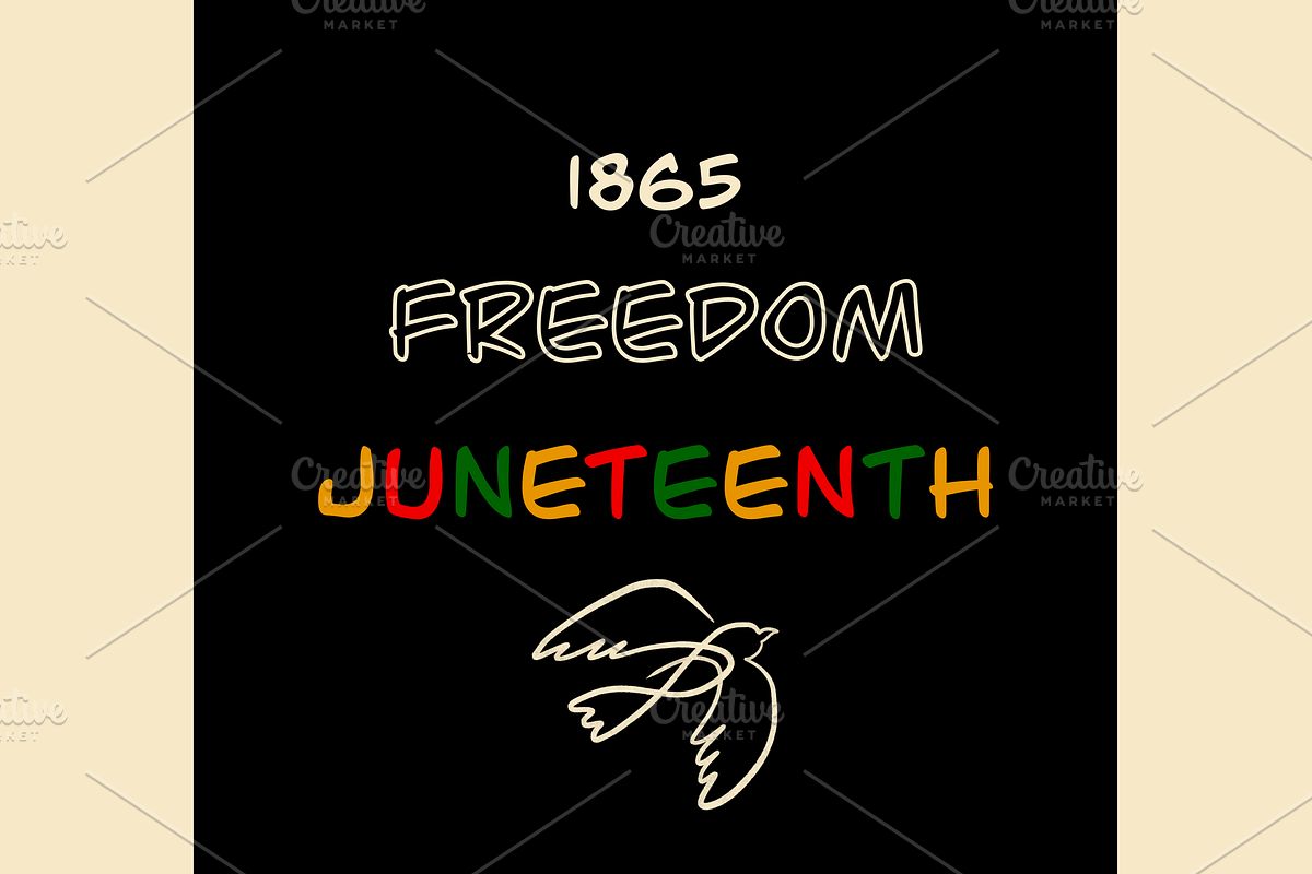 Juneteenth illustrations, a Person Illustration by Allie_art (Photo 2 of 7)