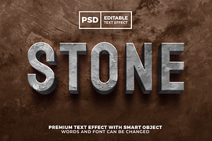 Grunge Stone 3d Text Effect