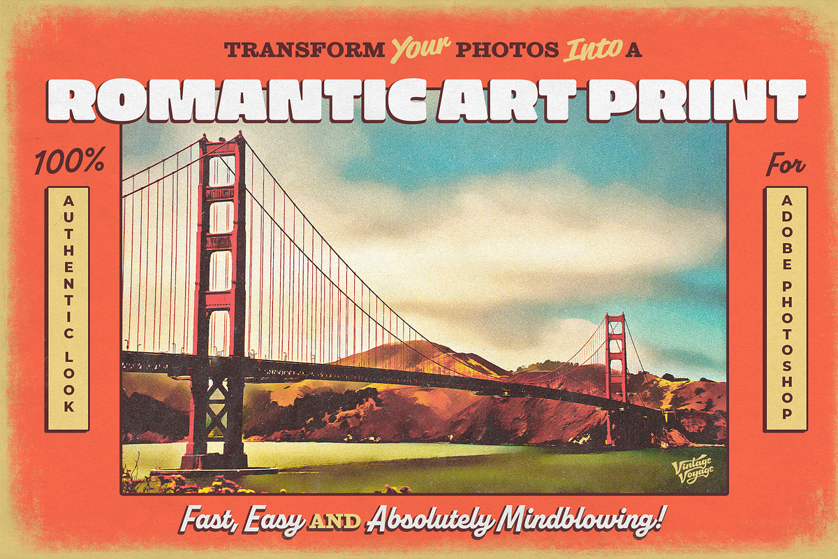 VVDS Romantic Art Poster Creator, an Action Add-On by Vintage Voyage Supply (Photo 2 of 12)
