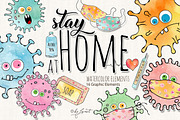 Stay at Home - Virus, an Illustration by helloPAPER (Thumbnail 1 of 3)
